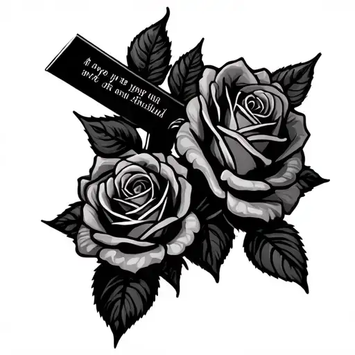 Roses Bible Verse Intertwined With Cross