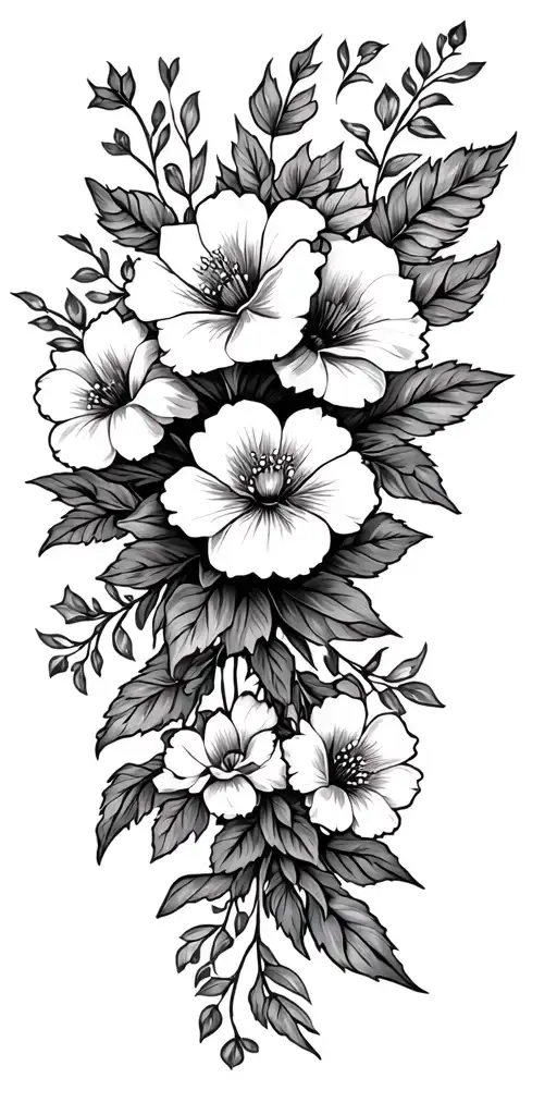 American Traditional Floral Sleeve