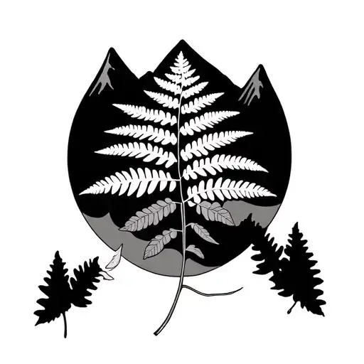 Small Fern Leaf And Mountain Peak Mountain