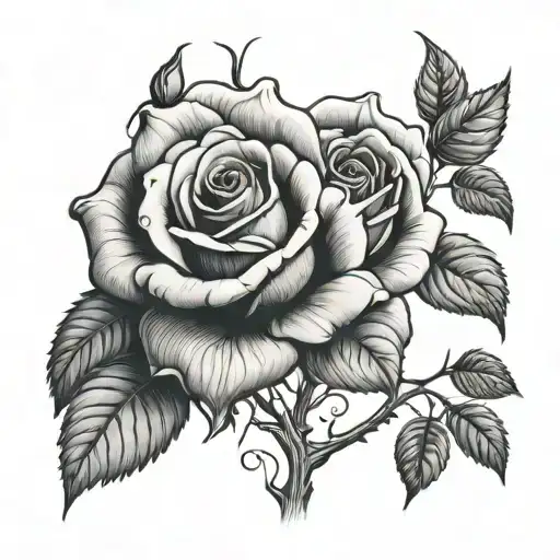 Roses Growing Tree Growing