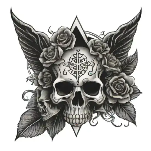 Flowers Skulls Tarot Carde