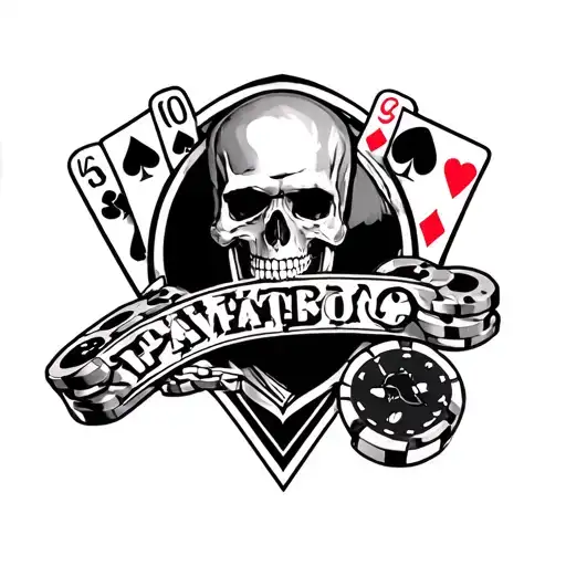 Full Sleeve Of Gambling And Military