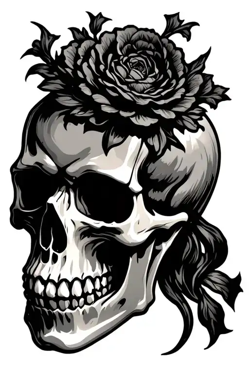 A Skull With The Sin Of Pride But Tryna Hide It