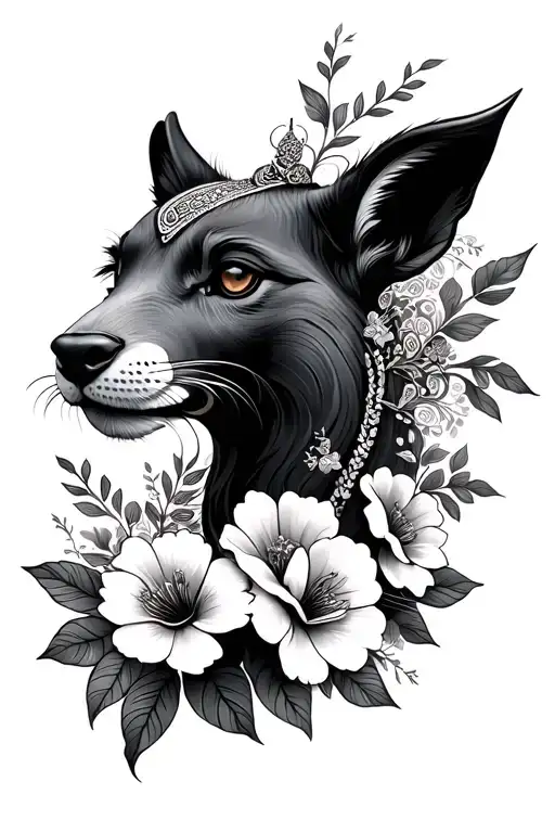 Lao Themed Animal With Flowers