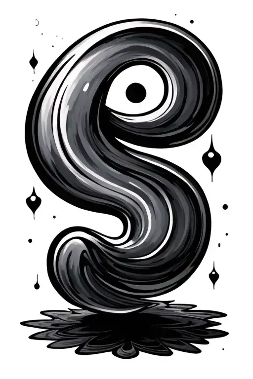 Semicolon Tattoo With Colors Around It