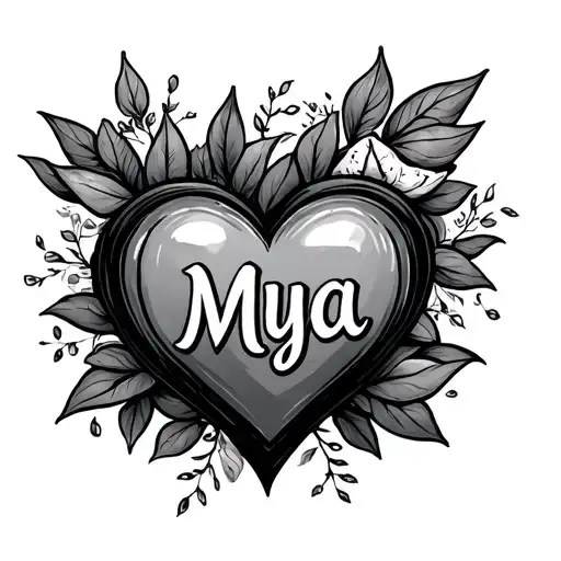 Name Mya With Heart