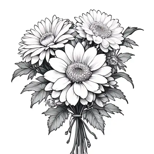 Honeysuckle And Chrysanthemum Bouquet
