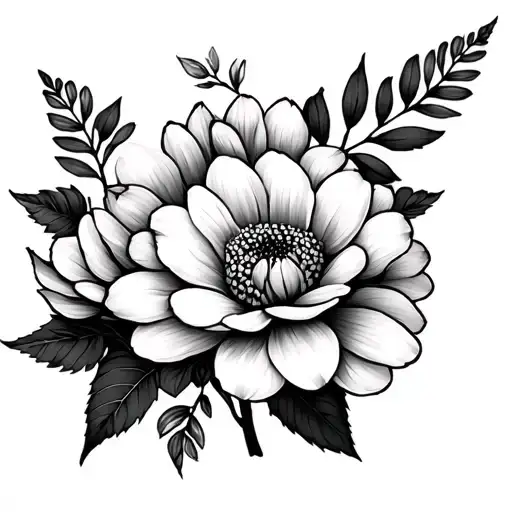 Honeysuckle And Chrysanthemu