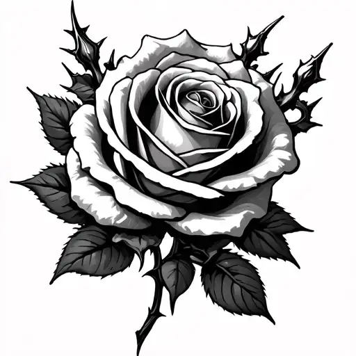 Rose With Thorn Of Crowns