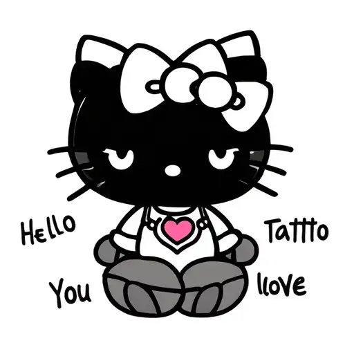 Hello Kitty Saying Self Love