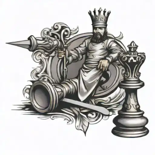 Chef Knife King Chess Piece
