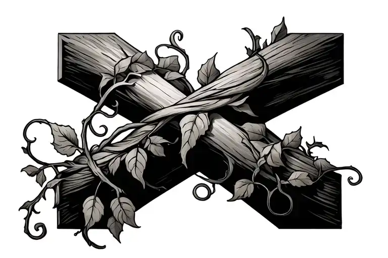 Vine Wrapped In A Cross