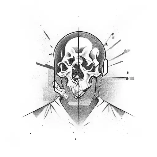 Gangster With A Sign That Says Dkay Ink