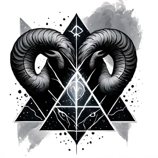 Aries Zodiac Brokenhearted Triangles Symbolizing The Power