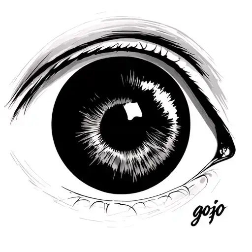 Gojo One Eye Covered Circular Minimalist