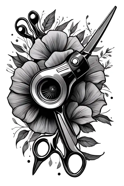 Scissors And Blow Dryer