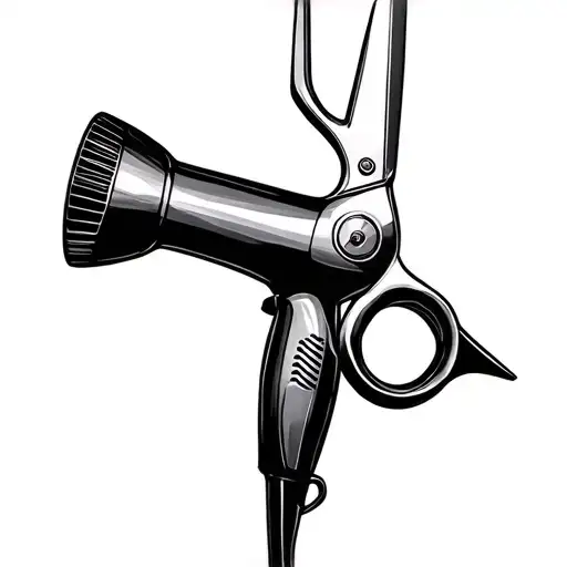 Scissors And Blow Dryer