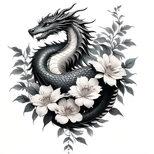 Dragon And Flowers Wrapping