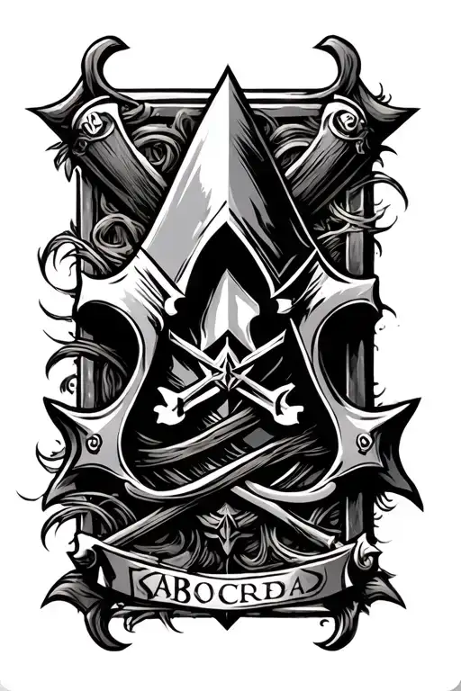 Assassins Creed Logo With Pirate