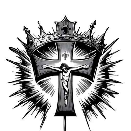 Cross Inside Jesus Crown