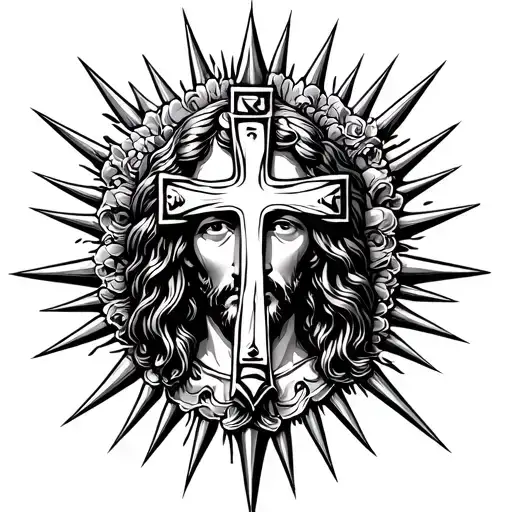 Cross Inside Jesus Spike Crown
