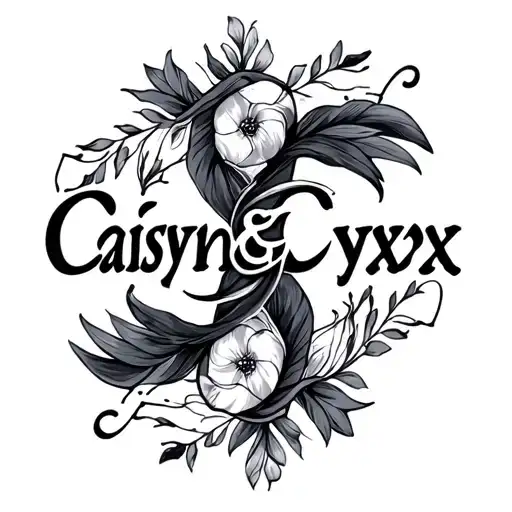 Caisyn And Cyxx Names Intertwined