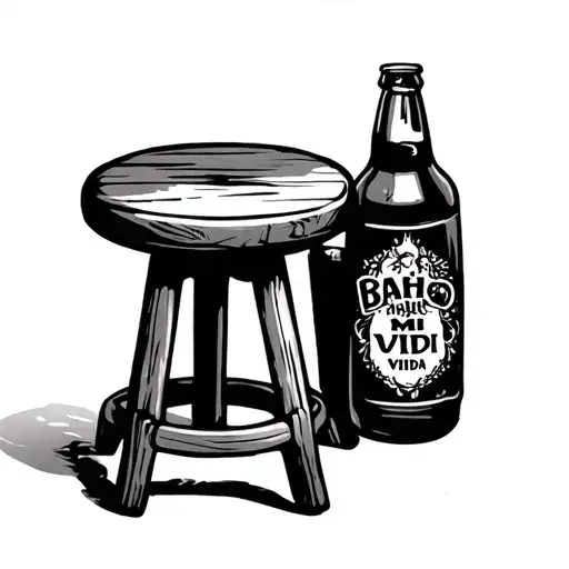 Vietnamese Stool With Beer And Bah Mi Vida