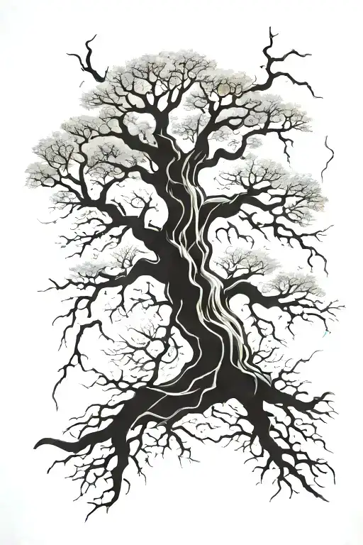 Tree Getting Struck By Lightning