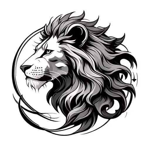 Leo Zodiac Symbol Intertwined