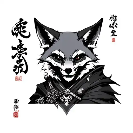 Japanese Fox Grim Reaper
