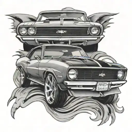 1969 Camaro And 1955 Chevy Belair