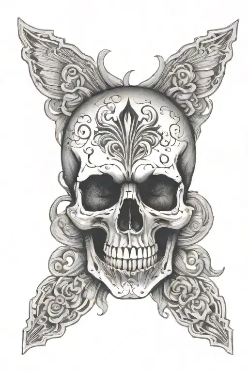 The Name Mandy Formed Into A Skull