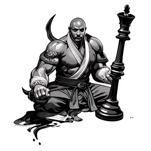 Jitsu Fighter Chess Piece Morphing