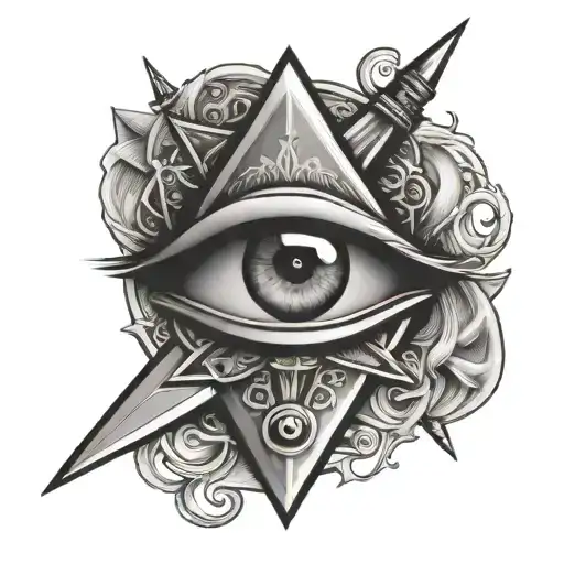 Dagger With Illuminati Eye