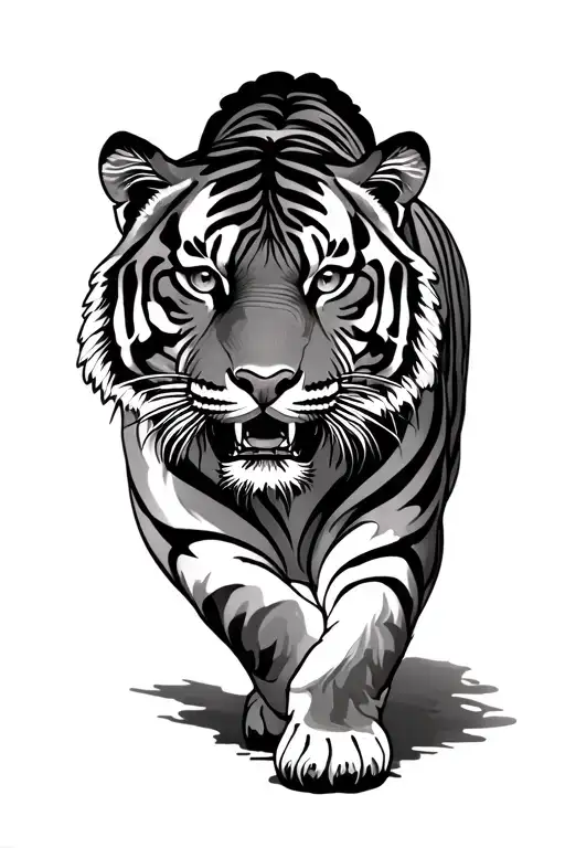 Traditional Tiger Walking