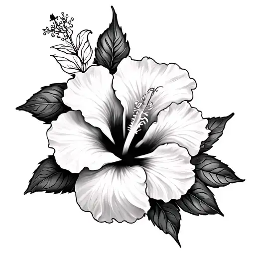 Hibiscus Tattoo With The Name Christ On The Wrist
