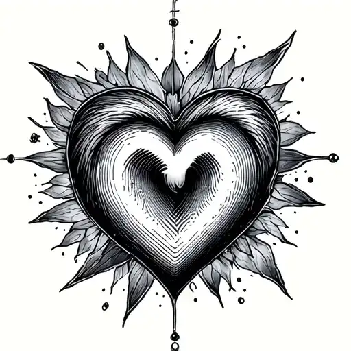 Hidden Fingerprint Of Ex Shape Like Heart And Zodic Sign Pisies