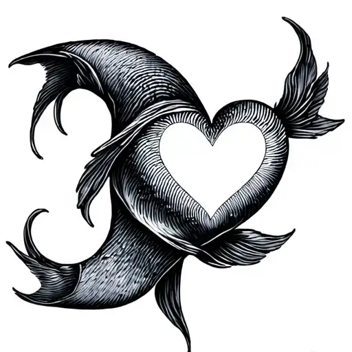 Hidden Fingerprint Of Ex Shape Like Heart And Zodic Sign Pisces