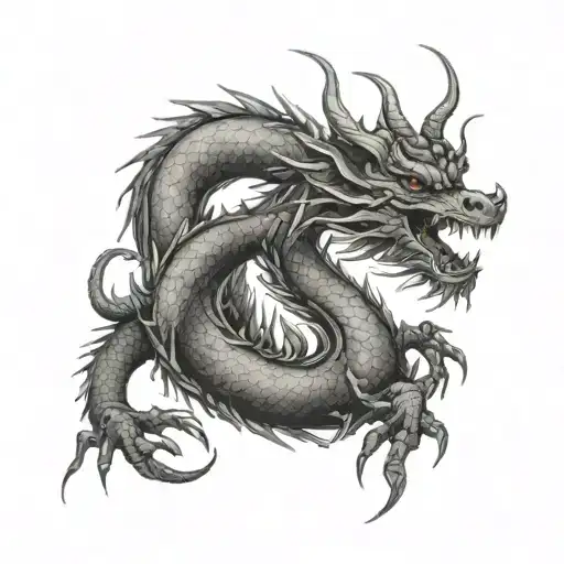 Dragon Tattoo In Lower Back