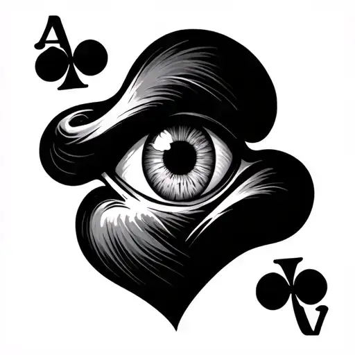 Poker Letters With An Eye Of The Heart