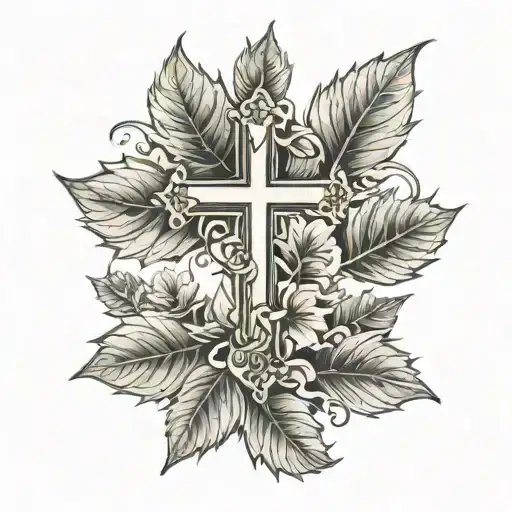 Leaves And Cross
