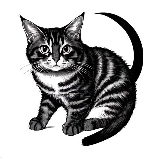 Semi Colon And Cat Sitting