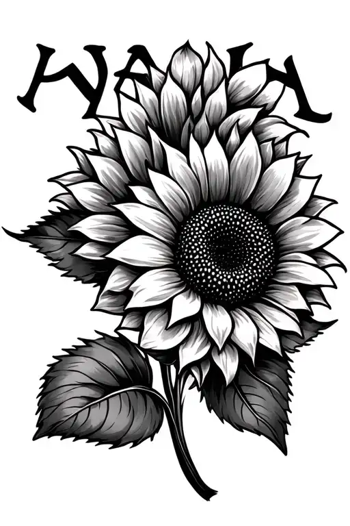 Sunflower Name Intertwined