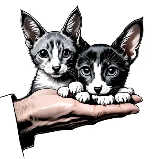 Mans Hand Holding Daiseys