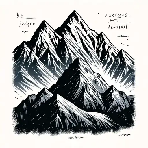 Be Curious Not Judgemental Mountain Range