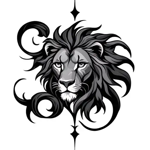 Leo Zodiac Symbol Intertwined