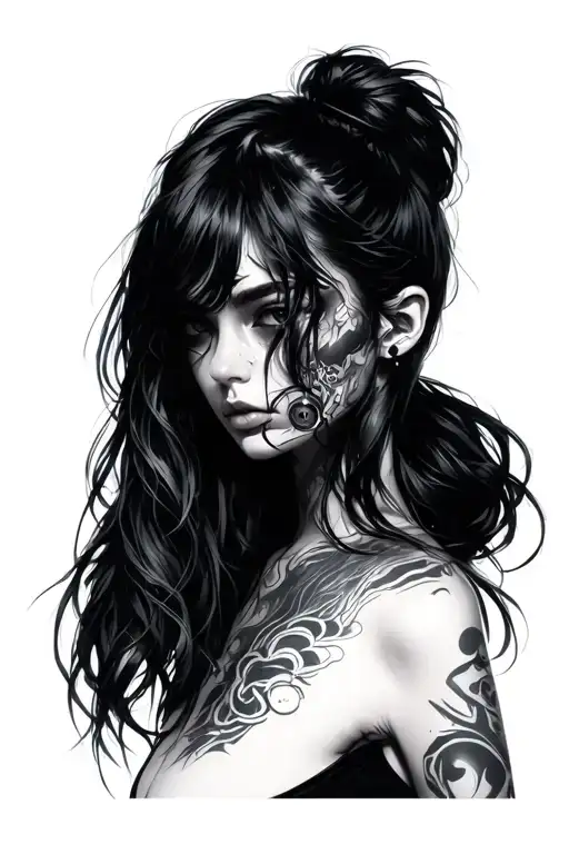 A Cyberpunk Girl Seeking Self-discovery