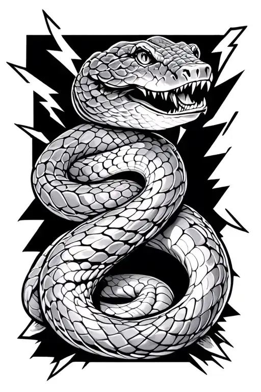 Snake With Lightning Bolt