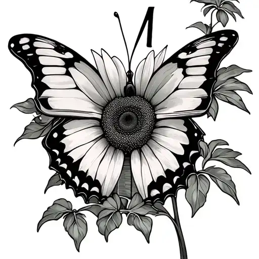 Letter M And Sunflower Butterfly Book