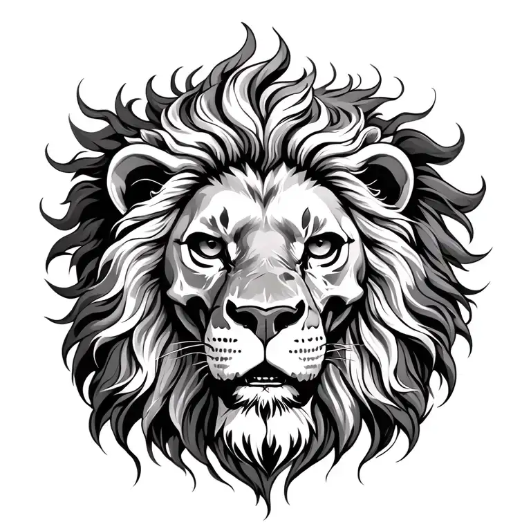 Lion With Memento Mori In Mane